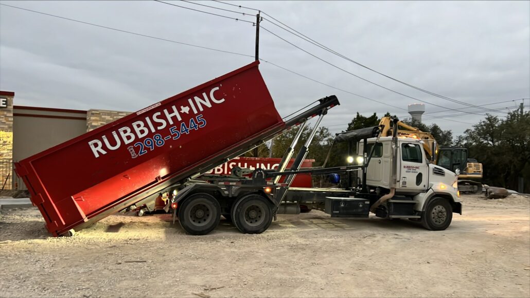 delivering a 40 yard dumpster in Hutto Tx